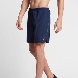 Navy blue Phenom 2 in 1 short (Nike running)